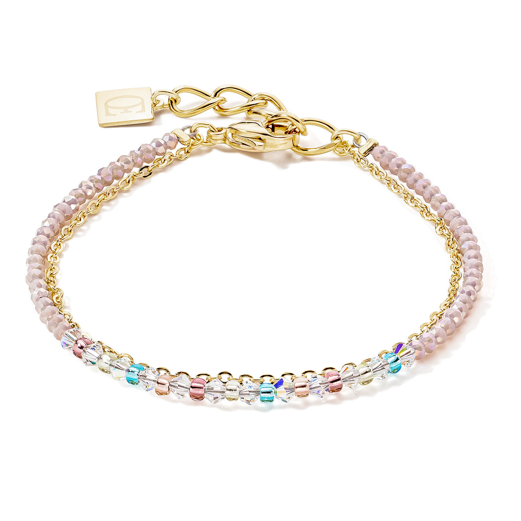 Waterfall Delicate Bracelet Gold Multicolour Pastel Romantic