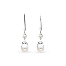 Load image into Gallery viewer, Astoria Glitz Pearl Drop Earrings
