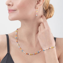Load image into Gallery viewer, Summer Breeze &amp; Slider Closure Earrings Gold Multicolour Spring
