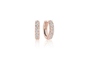 Earrings Ellera Piccolo - 18K Rose Gold Plated With White Zirconia
