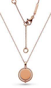 Revival Eclipse Rose Gold Round Spinner Necklace