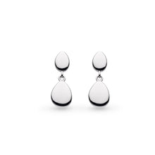 Load image into Gallery viewer, Pebble Twin Droplet Drop Earrings
