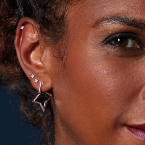 Revival Astoria Star Outline Hoop Earrings