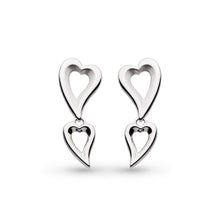Load image into Gallery viewer, Desire Love Story Heart Duo Drop Earrings
