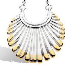 Load image into Gallery viewer, Essence Radiance Golden Fan Chandelier Drop Earrings
