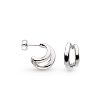 Load image into Gallery viewer, Bevel Cirque Link Twin Hoop Earrings
