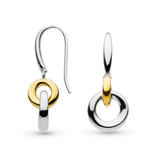Load image into Gallery viewer, Bevel Cirque Link Gold Drop Earrings
