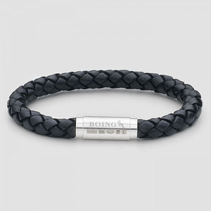 Black Middy Leather Bracelet
