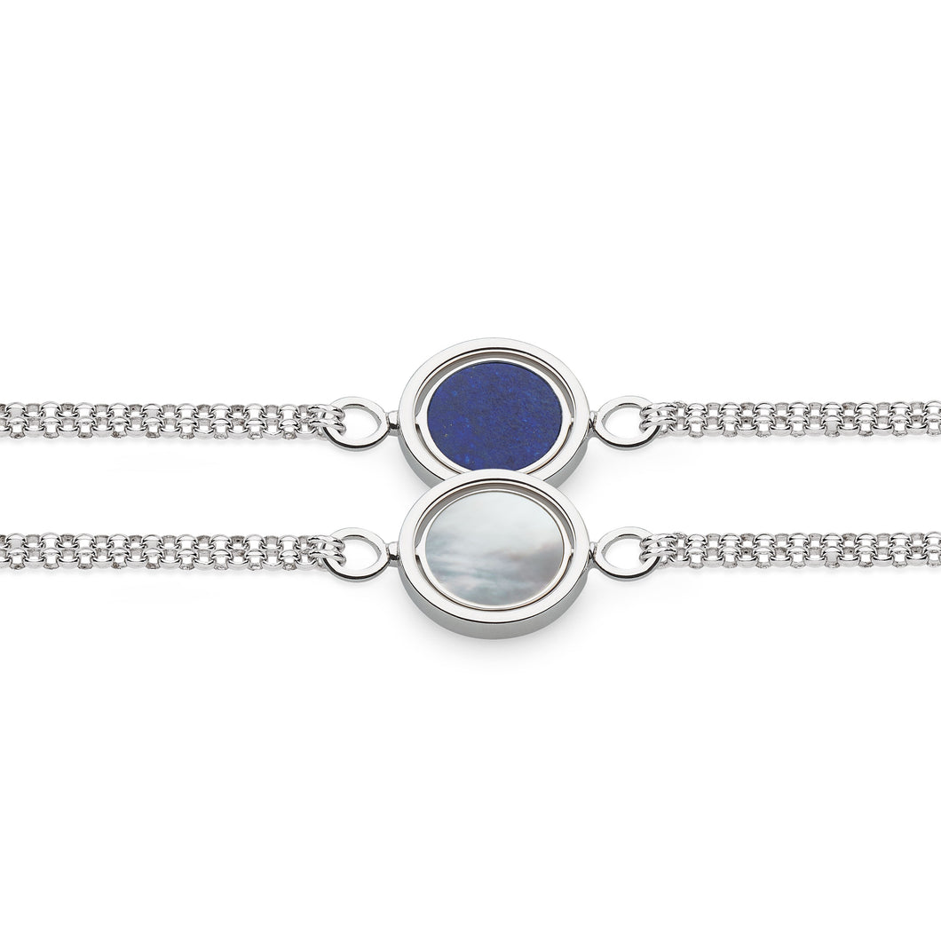 Revival Eclipse Equinox Lapis Lazuli & Mother of Pearl Spinner Bracelet