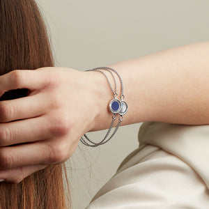 Revival Eclipse Equinox Lapis Lazuli & Mother of Pearl Spinner Bracelet