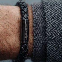 Load image into Gallery viewer, Black Middy Leather Bracelet
