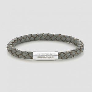Grey Middy Leather Bracelet