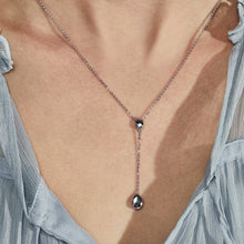 Load image into Gallery viewer, Coast Pebble Linking Pebbles Chain Drop Lariat Necklace
