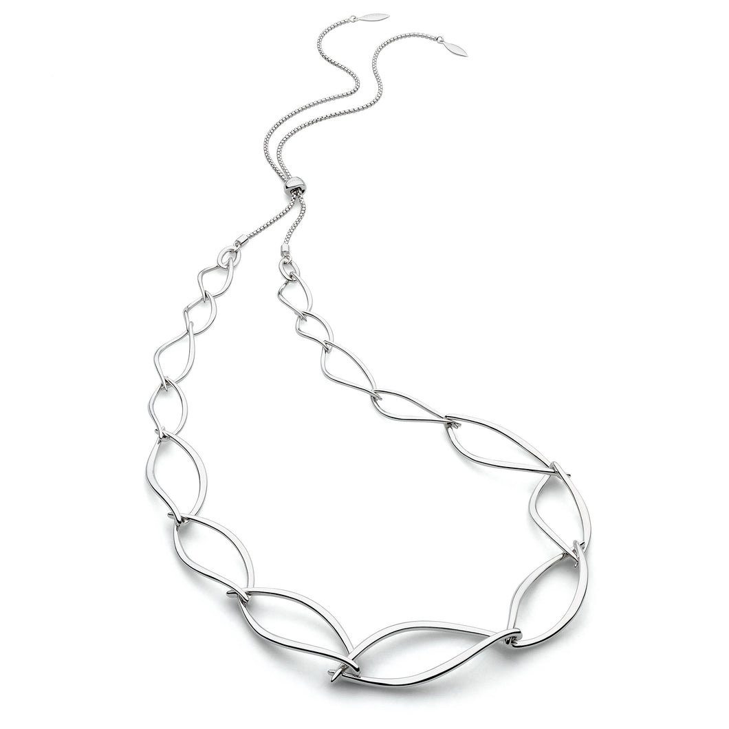 Entwine Twine Twist Statement Toggle Necklace