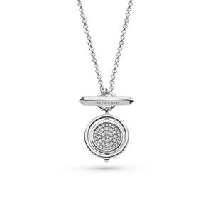 Revival Eclipse Lux Pavé Spinner T-Bar Style Necklace