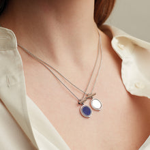 Load image into Gallery viewer, Revival Eclipse Equinox Lapis T-Bar Style Spinner Necklace
