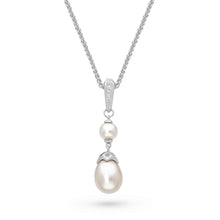 Load image into Gallery viewer, Astoria Glitz Twin Pearl Necklace
