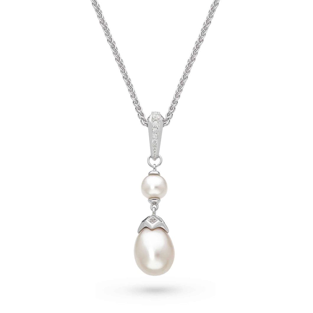 Astoria Glitz Twin Pearl Necklace
