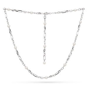 Revival Astoria Figaro Pearl Chain Link Multi Wear Station Necklace