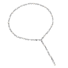 Load image into Gallery viewer, Revival Astoria Figaro Pearl Chain Link Multi Wear Station Necklace
