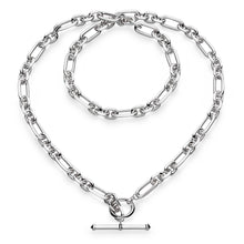 Load image into Gallery viewer, Revival Astoria Figaro Chain Link T-bar Necklace
