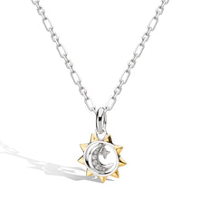 Load image into Gallery viewer, Revival Céleste Sun, Moon &amp; Star Spinner Necklace
