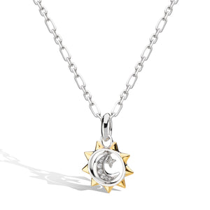 Revival Céleste Sun, Moon & Star Spinner Necklace