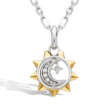 Load image into Gallery viewer, Revival Céleste Sun, Moon &amp; Star Spinner Necklace
