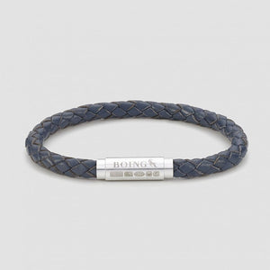 Blue Skinny Leather Bracelet