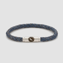 Load image into Gallery viewer, Blue Skinny Leather Bracelet
