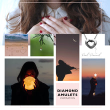 Load image into Gallery viewer, Diamond Amulet Crescent Earrings
