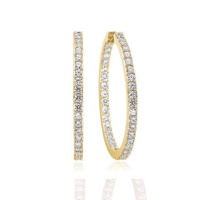 Earrings Bovalino - 18K Gold Plated With White Zirconia