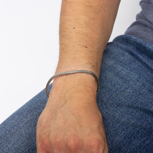 Stainless Steel Plaited Fox Chain Bracelet