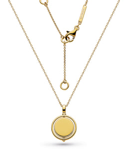 Revival Eclipse Gold Round Spinner Necklace
