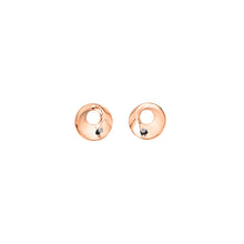 Load image into Gallery viewer, Quest Circle Stud Earrings - Plain Rose Gold Plated
