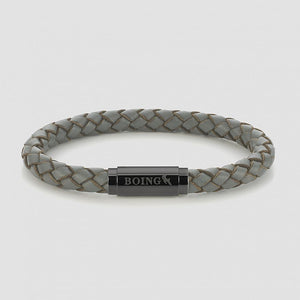 Grey Middy Leather Bracelet