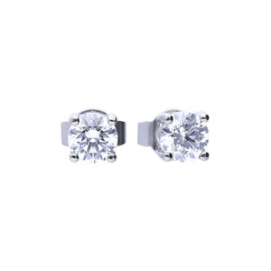 Four Claw Set 0.50ct Solitaire Stud Earrings