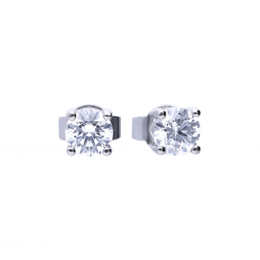 Four Claw Set 0.50ct Solitaire Stud Earrings