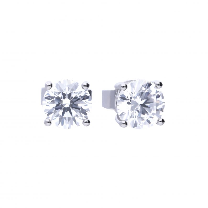 Four Claw Set 1ct Solitaire Stud Earrings