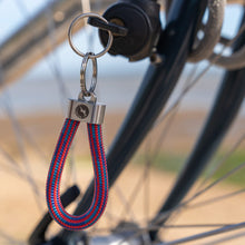 Load image into Gallery viewer, Brown Leather Steel Key Fob
