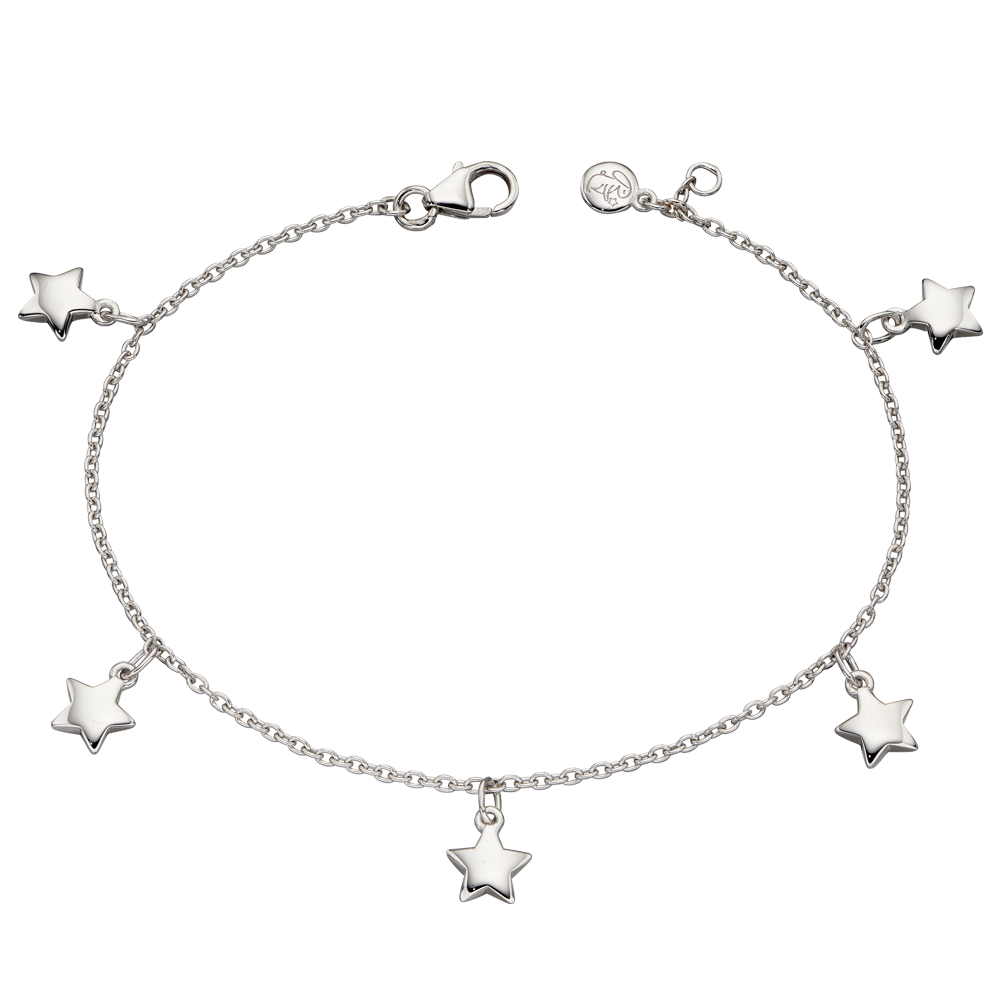 Ira – Sterling Silver Star Charm Bracelet