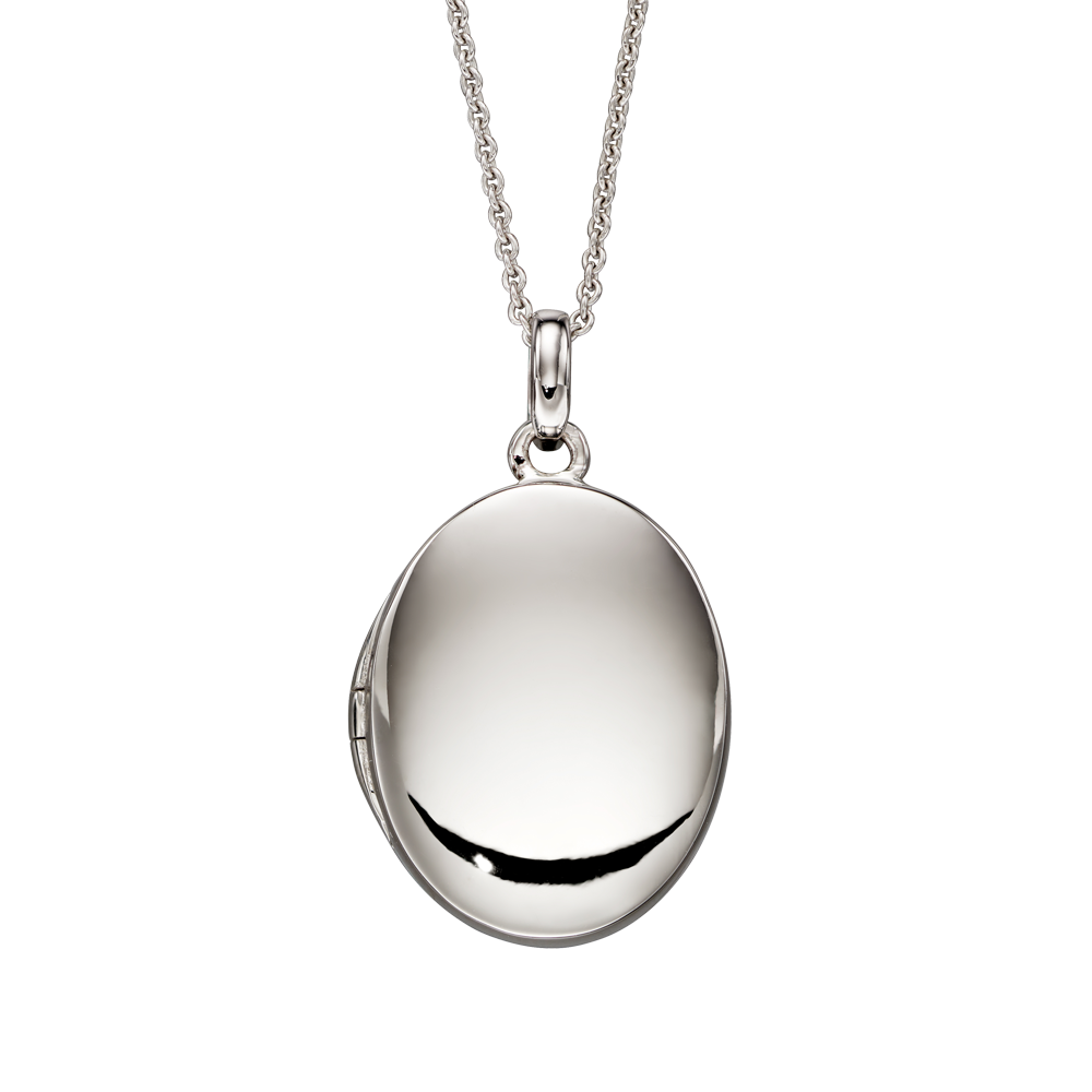 Silver sale locket oval