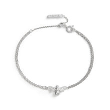 Load image into Gallery viewer, Sparkle Bee Silver Chain Bracelet
