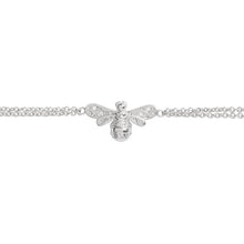 Load image into Gallery viewer, Sparkle Bee Silver Chain Bracelet
