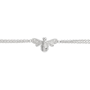 Sparkle Bee Silver Chain Bracelet