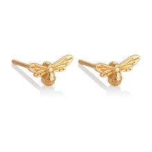 Load image into Gallery viewer, Lucky Bee Earrings Gold
