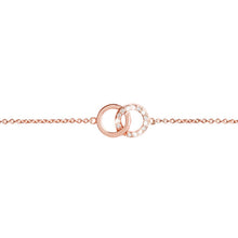 Load image into Gallery viewer, Bejewelled Interlink Chain Bracelet Rose Gold
