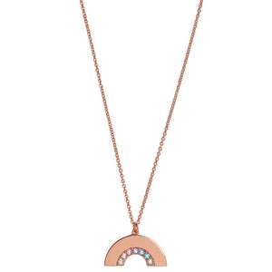 Rainbow Necklace Rose Gold