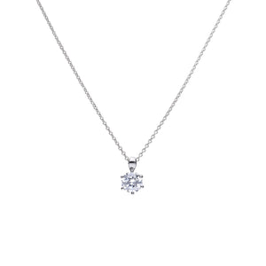 Claw Set 2ct Solitaire Necklace