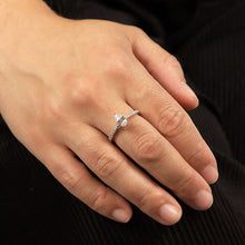 Load image into Gallery viewer, Shaped Zirconia Ring with Pave Shoulders
